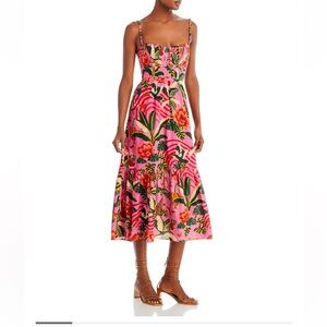 FARM Rio Pink leopard Forest -  Backless midi Dress BLACK FRIDAY PRICE!!!